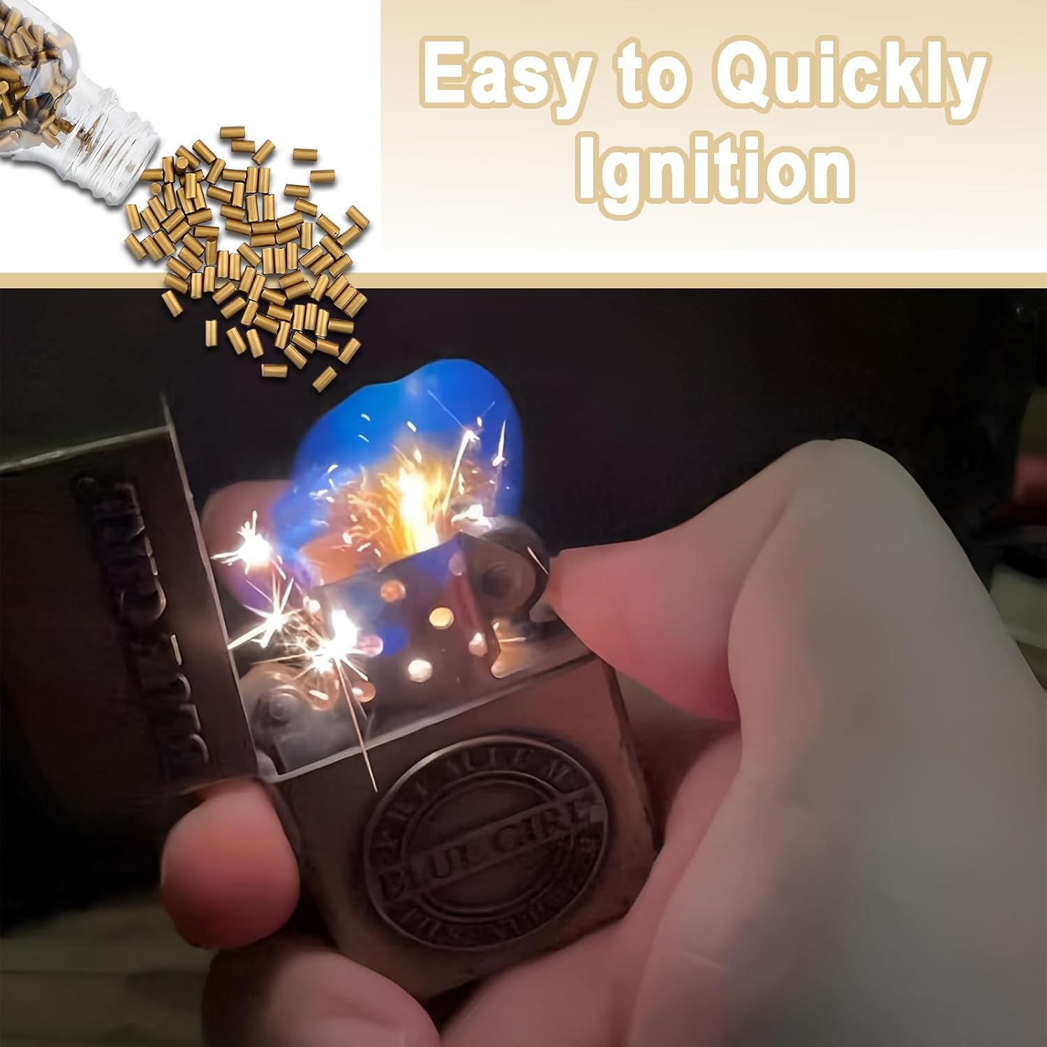 Lighter Replacement Parts - for Zippo Flints and Accessories (400 Pieces), Flint, Universal Replacement Flint for Petrol Gas Flint Lighter, for Most Lighters