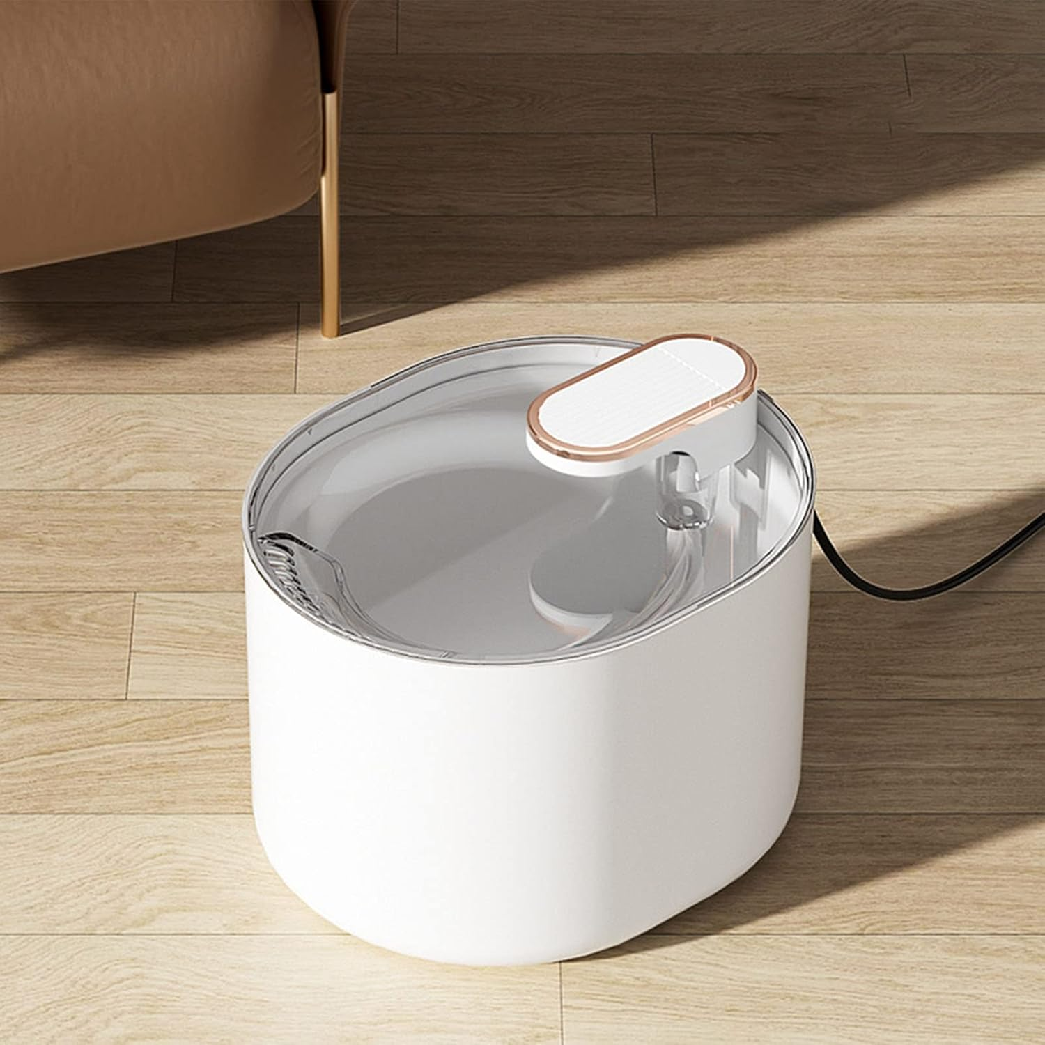 Pet Water Fountain, Automatic Large Capacity Quiet Enhanced Electric Core Pet Smart Water Dispenser, Automatic Cat Water Dispenser Pet Fountain for Pet Cat Dog(White)