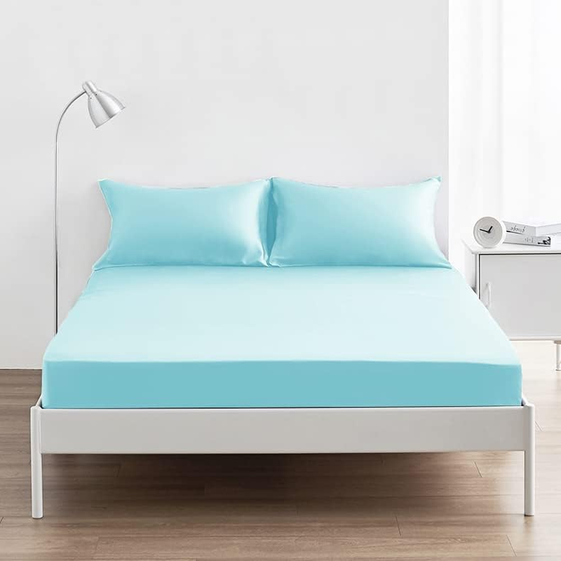 1000TC 100% Luxury Egyptian Cotton Fitted Sheet Set Anti-Pilling | INCL Fitted Sheet $ Pillowcases - NO Flat Sheet (White, Double)