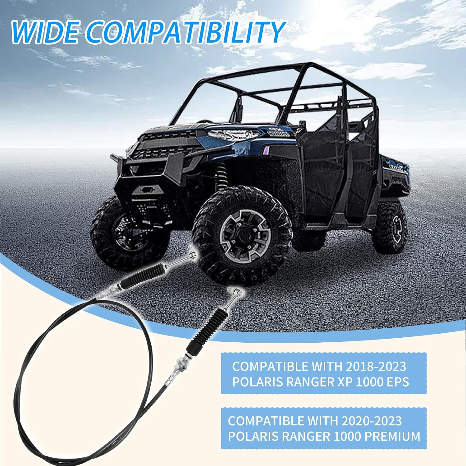 7082498 Shifter Cable Replacement for Polaris Ranger XP 1000 2019 2020 2021 2022 2023, 7082376 7082285 Gear Shift Cable Compatible with 2020 2021 2022 2023 Polaris Ranger 1000 image number 5