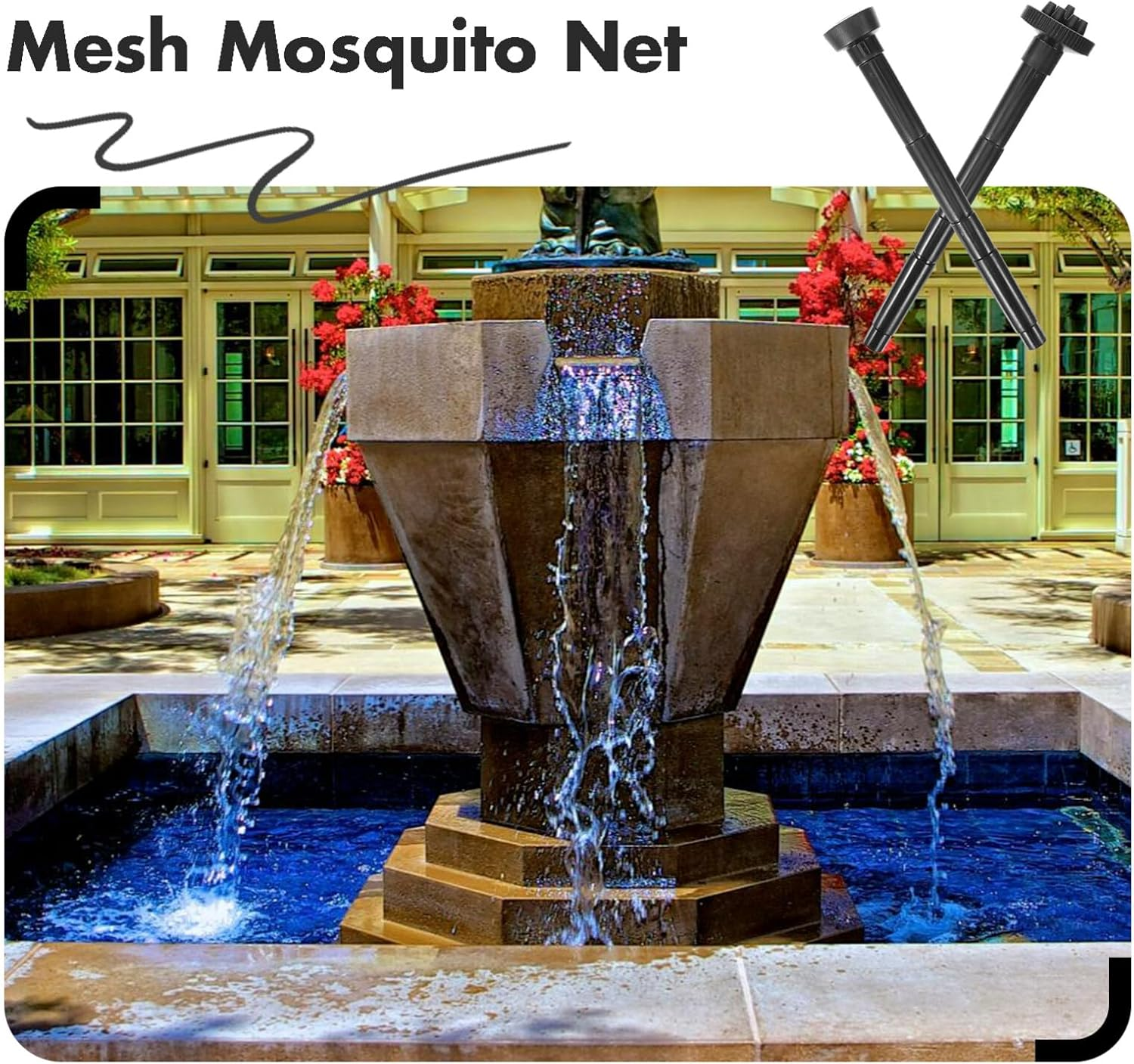 SUPVOX 1 Set Plastic Garden Waterfall Fountain Nozzle Head Set, Water Fountain Nozzle Small Pool Sprayer Small Pool Sprayer for Garden Ponds Tabletop Fish Ponds S image number 2