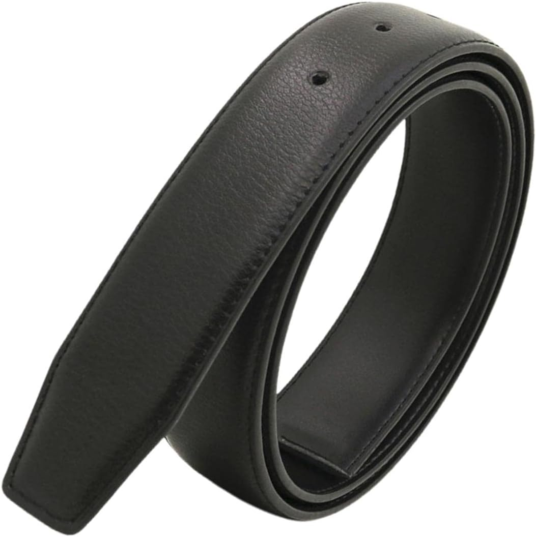 Perfeclan Vintage Style Mens Belt, DIY without Buckle Solid Color Waistband 33Mm Width 120Cm Waist Belt Dress Casual Adults Replacement