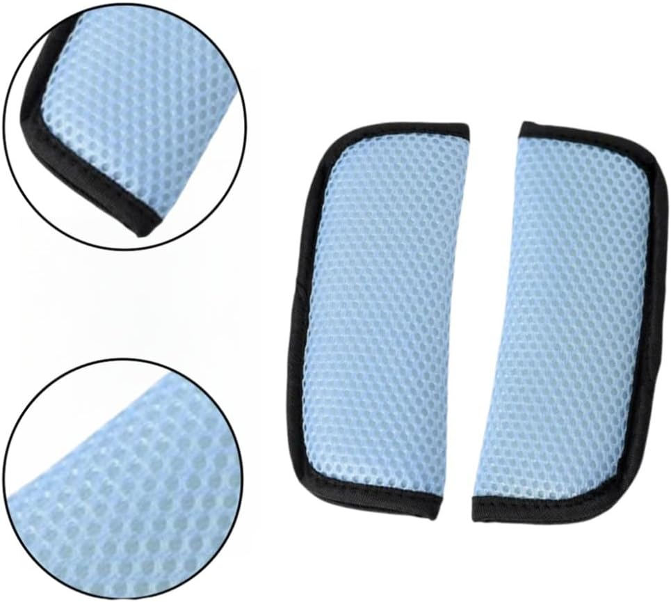 Car Seat Belt Pad Cover,1 Pair Blue Universal Car Seat Belt Pads Cover for a More Comfortable Driving, Seat Belt Shoulder Strap Covers Harness Pad for Car Interior Accessories image number 1
