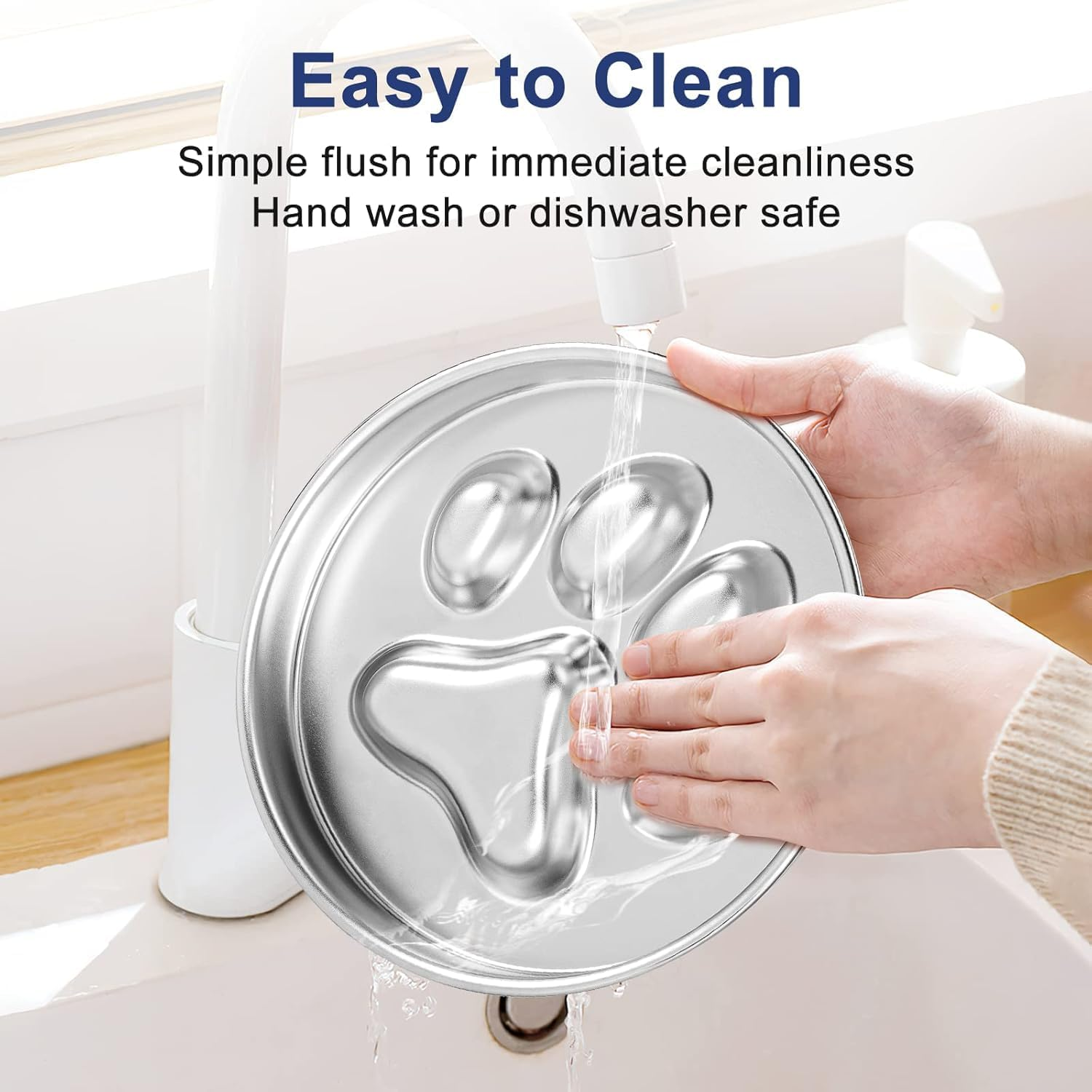 Aruie Slow Feeder Dog Bowls 304 Stainless Steel, 2 Cups Metal Food Bowls, Water Bowl for Small & Medium Sized Dogs, Fun Bloat Stop Pet Fast Eaters image number 3