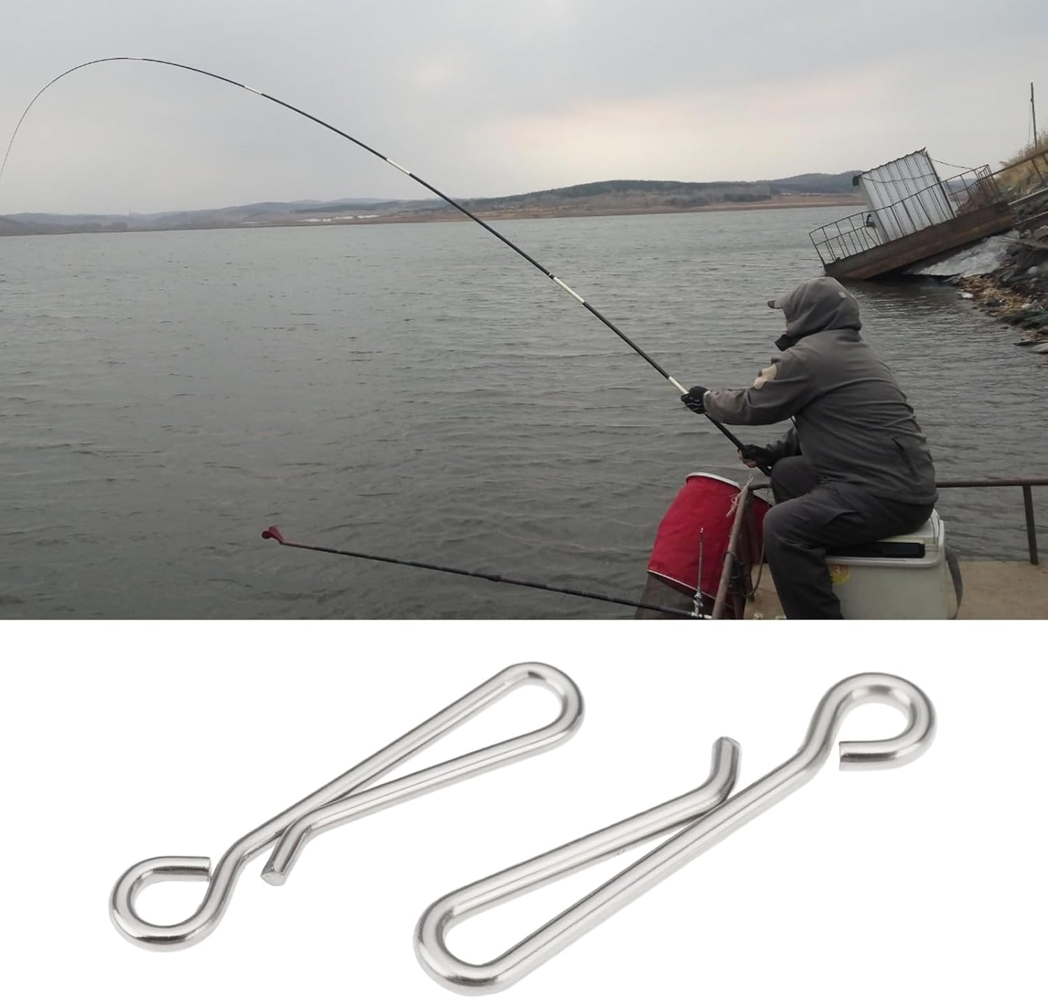 Be in Your Mind 120PCS Fishing Bait Rigs Clip #0-#5 11.6Mm-28Mm Wire Diameter 0.6Mm-1.2Mm for High Speed Trolling Jigging Offshore Fishing Freshwater Saltwater image number 5