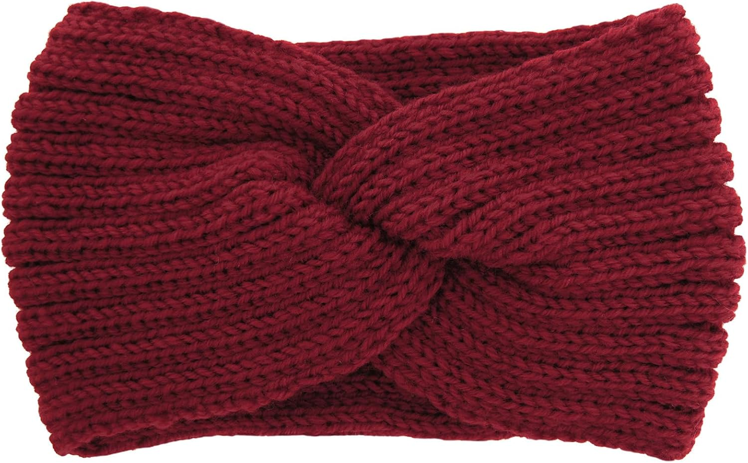 Axy Women'S Knitted Headband with Twist Knots, Winter Headband, Knitted Headband (Fuchsia) image number 4