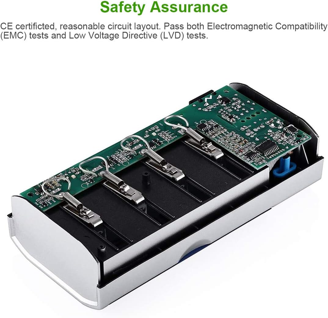 EBL C Cells Rechargeable Batteries 4 Pack with Smart Battery Charger for C D 9V AA AAA Ni-Mh Rechargeable Batteries image number 5