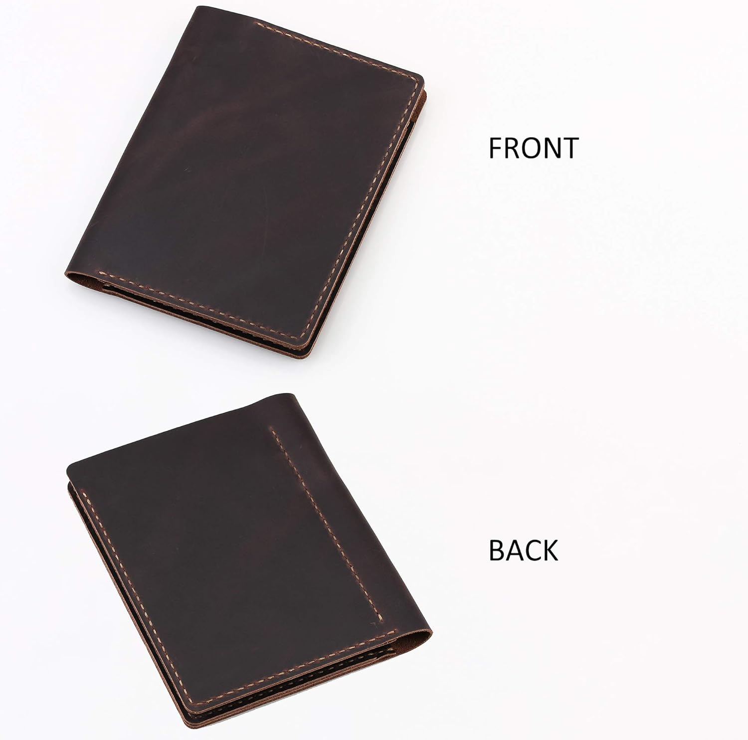 Fasjosma Leather Cover Compatible with Rite in the Rain & Rocketbook Mini Notebooks, Top Bound Spiral Notebook Cover, Leather Cover for 4'' X 6'' Pocket Notepad with Pen Holder - COFFEE - Coffee image number 5