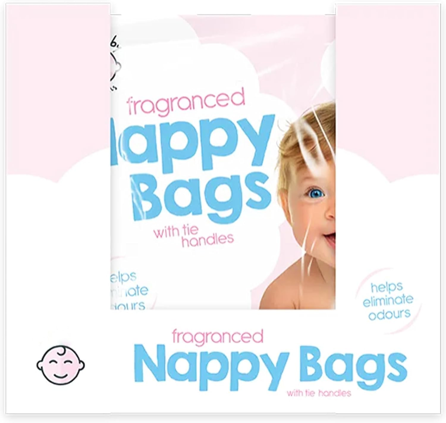 150 Fragranced Nappy Bags Hygienic Scented to Help Eliminate Odours UK FREE P&P image number 3