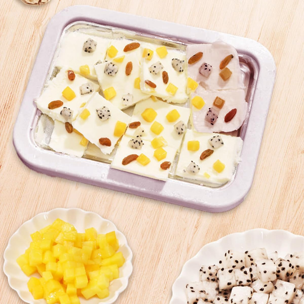 TOMVAES Ice Cream Maker, Ice Cream Plate with 2 Spatulas for Kids Family, Food Grade Stainless Steel Pan Ice Cream Machine Easy for Homemade Rolled Ice Cream Frozen Yogurt Sorbet Gelato (Pink) image number 3