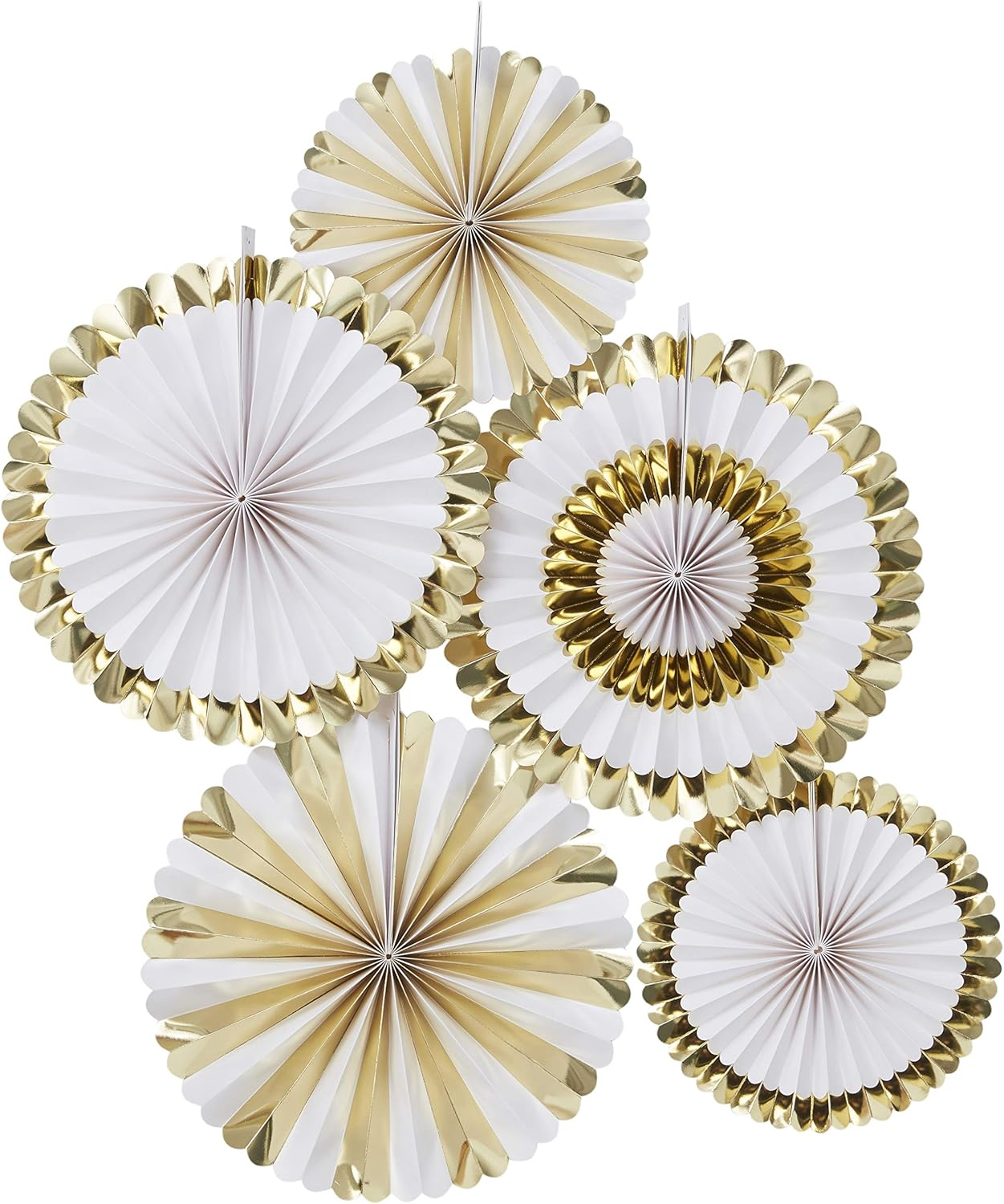 Ginger Ray Foiled Happy Pushing Baby Shower Cake Topper, Gold (Pack of 2) image number 1