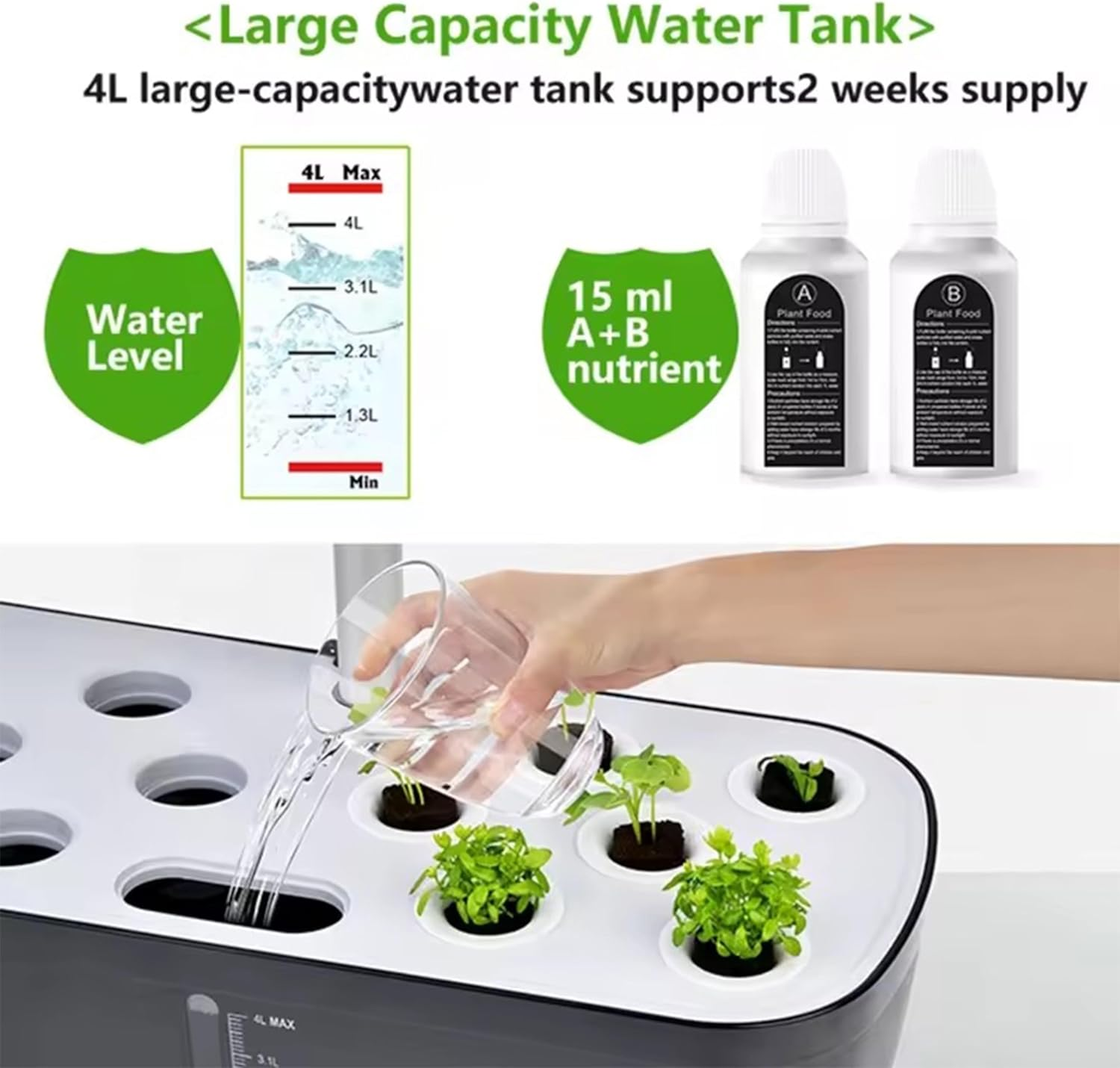Hydroponic Growing System with LED Grow Lights, 12-Pod Indoor Herb Garden Kit, Perfect for Home Kitchens & Gardening Enthusiasts - AU Plug