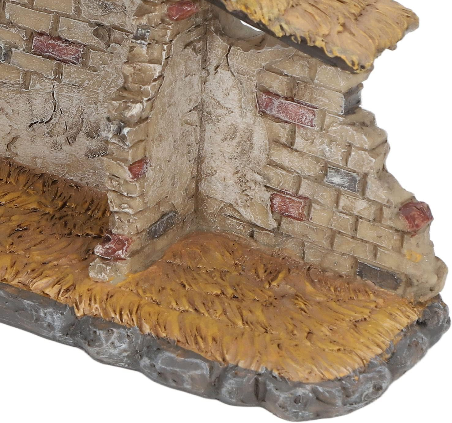 Christmas Manger Shed Statue, Resin Material Odorless Nativity Scene Exquisite Workmanship Durable for Holiday image number 4