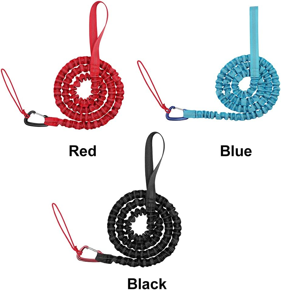 Bike Bungee Tow Rope for Kids, Child Bike Stretch Bungee Cord Pull behind Attachment High Strength 800KG 3M Bicycle Towing Strap with Carabiner, Mountain Bike Tow Rope - Black,Random image number 7