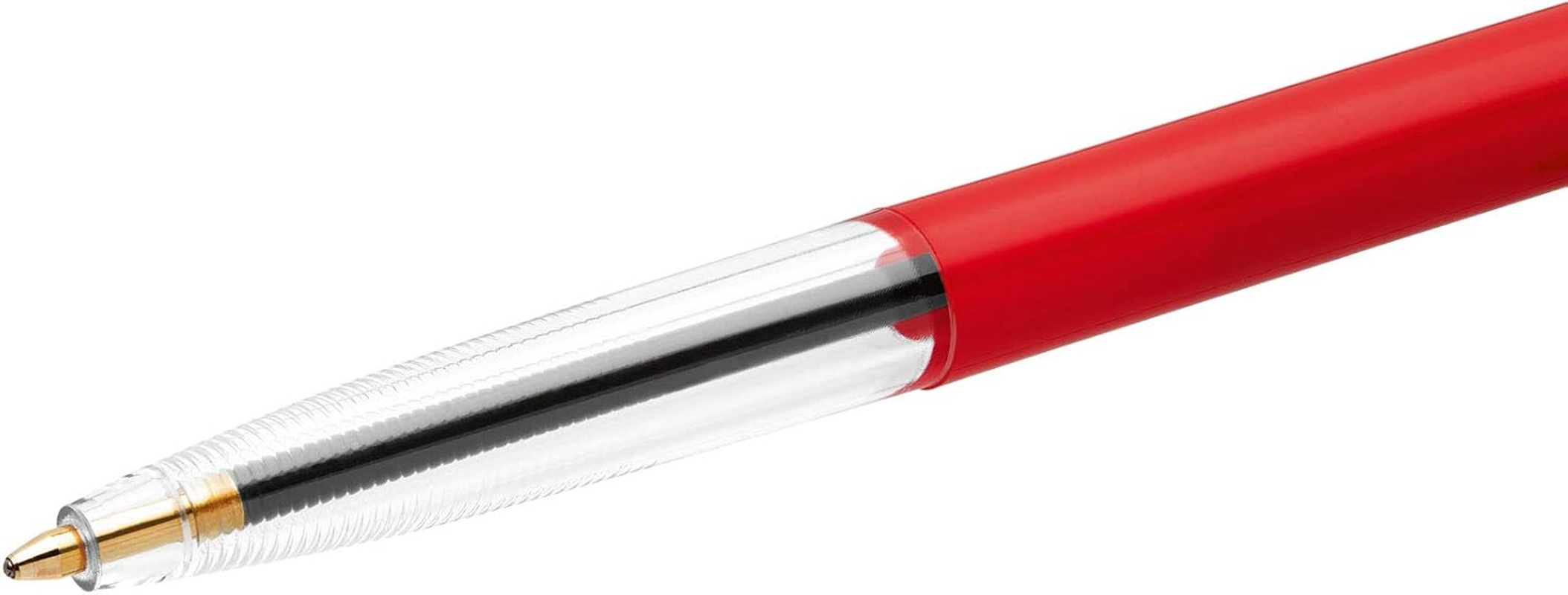 BIC 922619 Clic Retractable Ball Pens Medium Point (1.0 Mm) - Red, Box of 10 image number 2