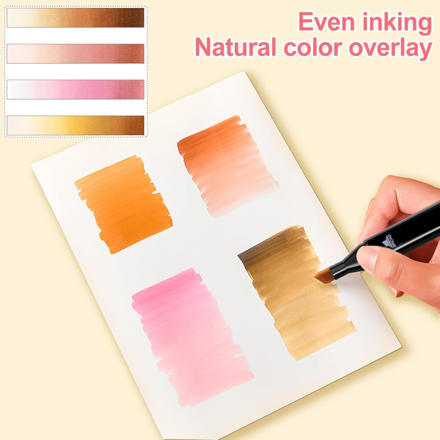 Alcohol Markers, 262 Colours Fine Dual Tips Art Markers, Alcohol Based Permanent Colouring Markers Drawing Pens for Kids Adults Artist Calligraphy Sketching Bullet Journal image number 6