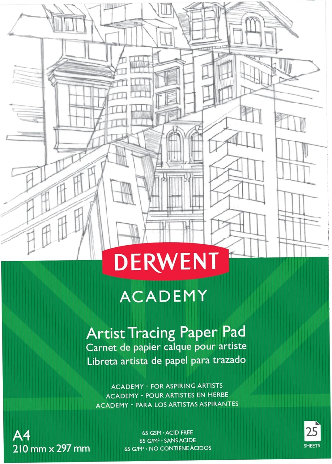Derwent R31235F Academy Tracing Paper Pad, A4 Portrait 25 Sheets image number 3