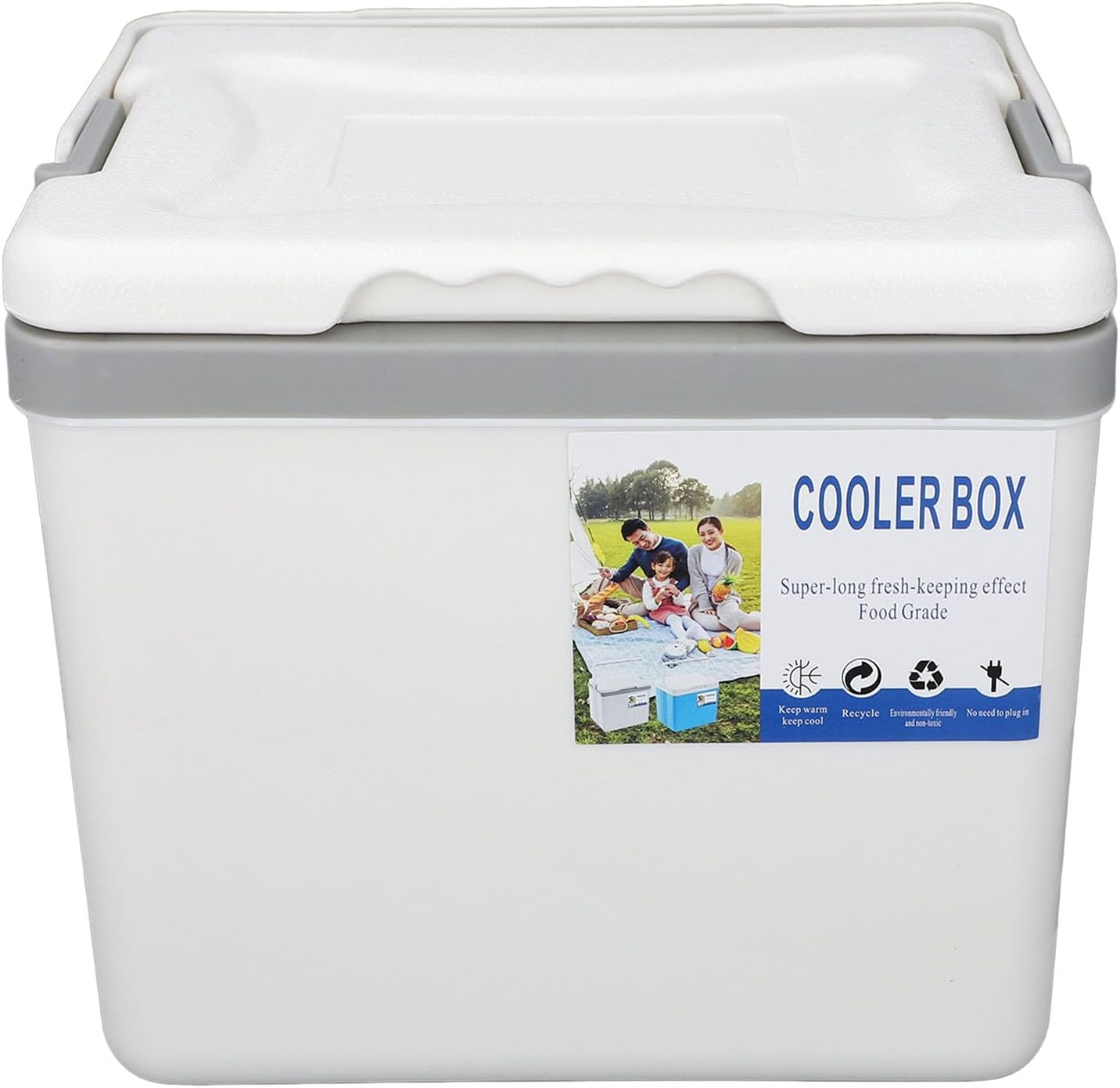 6L Portable Cooler Box Large Capacity, Drink Cool Insulated Hard Cooler Case with Sturdy Handles for Outdoor Fishing Picnic Camping image number 2
