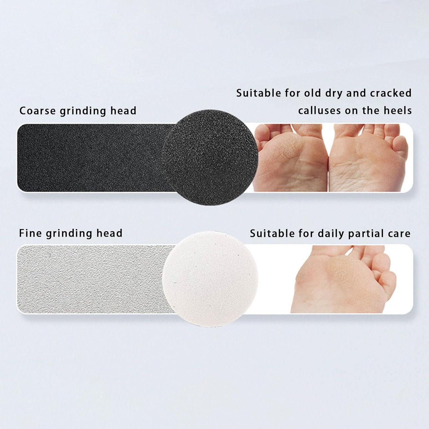 Electric Foot Grinder, Rechargeable Foot File, Waterproof Dead Skin Remover, Decorative Portable Foot Sander 6.5X9Cm for Feet, Indoor, Outdoor, Feet, Men, Women, White Color image number 4