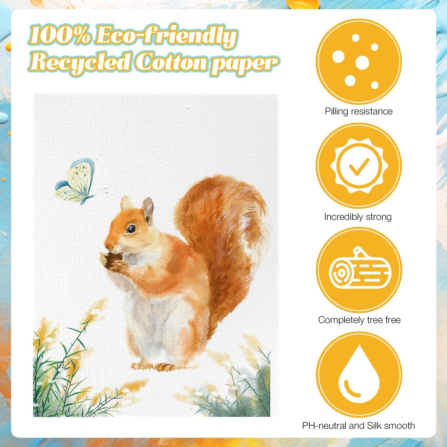 Watercolor Paper Watercolour Papers 5"X7" 140Lb/300Gsm 30 Sheets Water Colour Papers Watercolour Paper Pad Papier Aquarelle Paint Paper Art Mixed Media Paper Painting Papers Watercolor Postcards