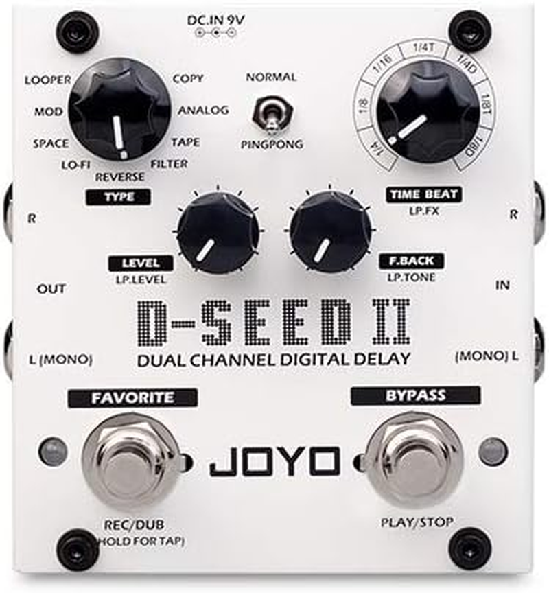 JOYO D-SEED-II Dual Channel Digital Delay Guitar Pedal image number 3