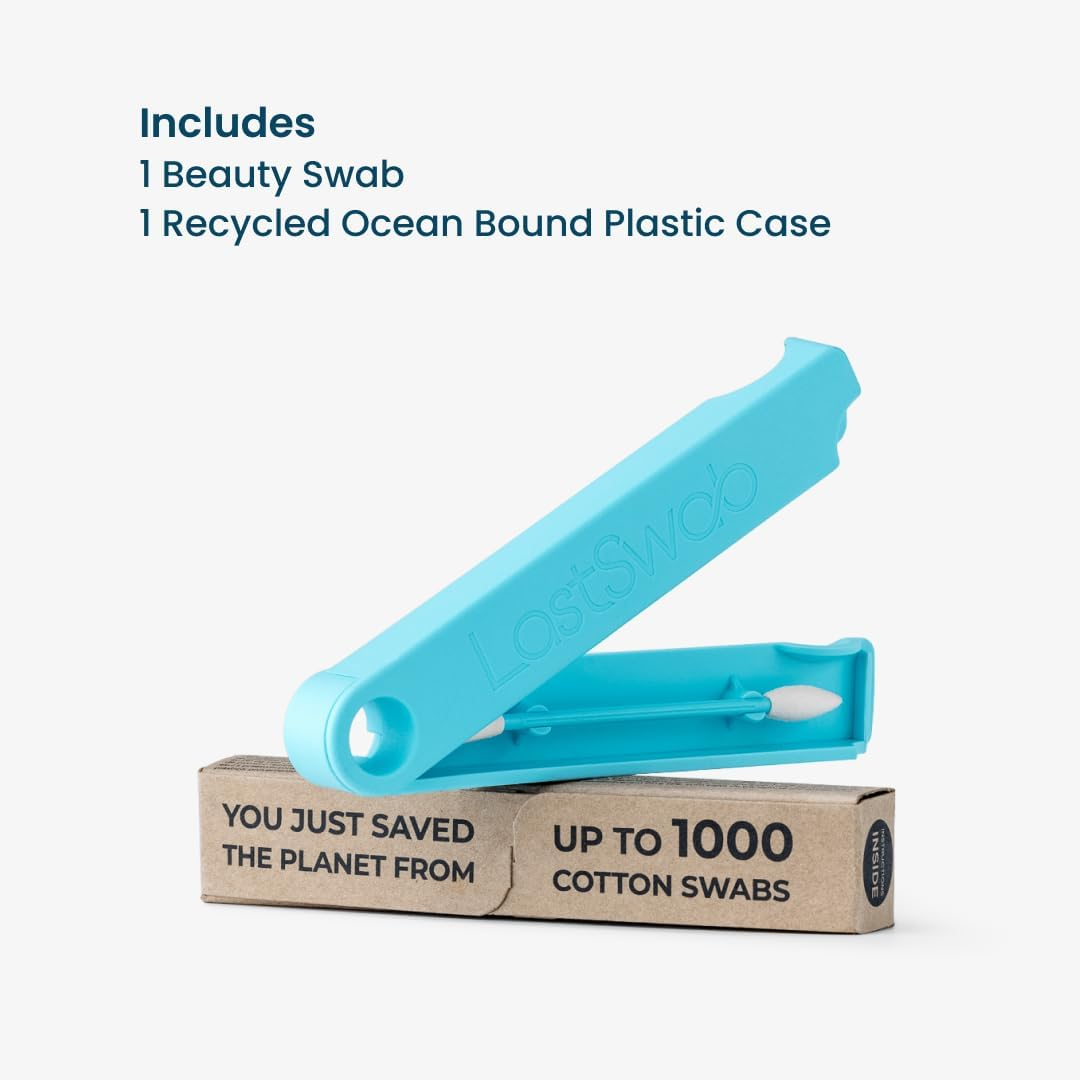 Lastswab&reg; Reusable Cotton Swabs for Gentle and Eco-Friendly Beauty Routines - the Sustainable Alternative to Single-Use Q Tips - Zero Waste & Easy to Clean - Comes with a Convenient Travel Case Holder image number 2