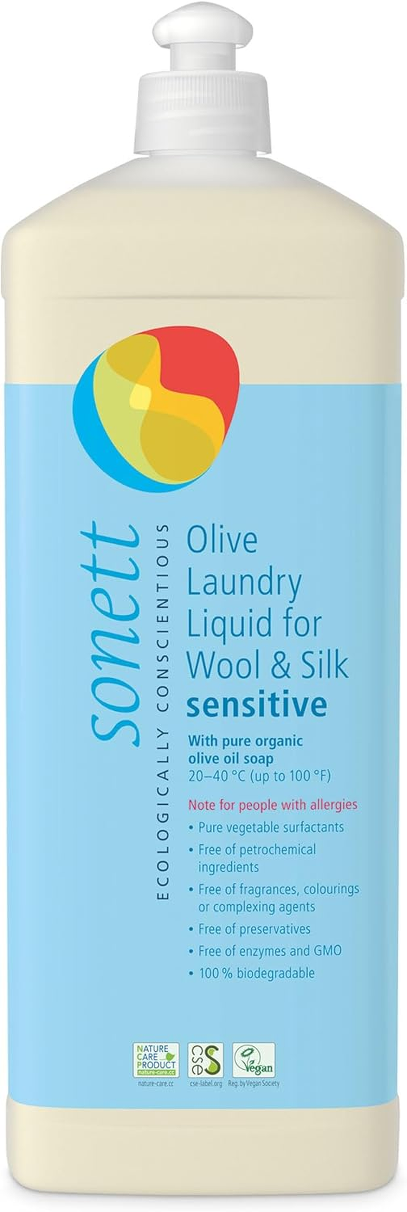 Sonett Sensitive Olive Laundry Liquid for Wool and Silk, 1 Liters image number 2