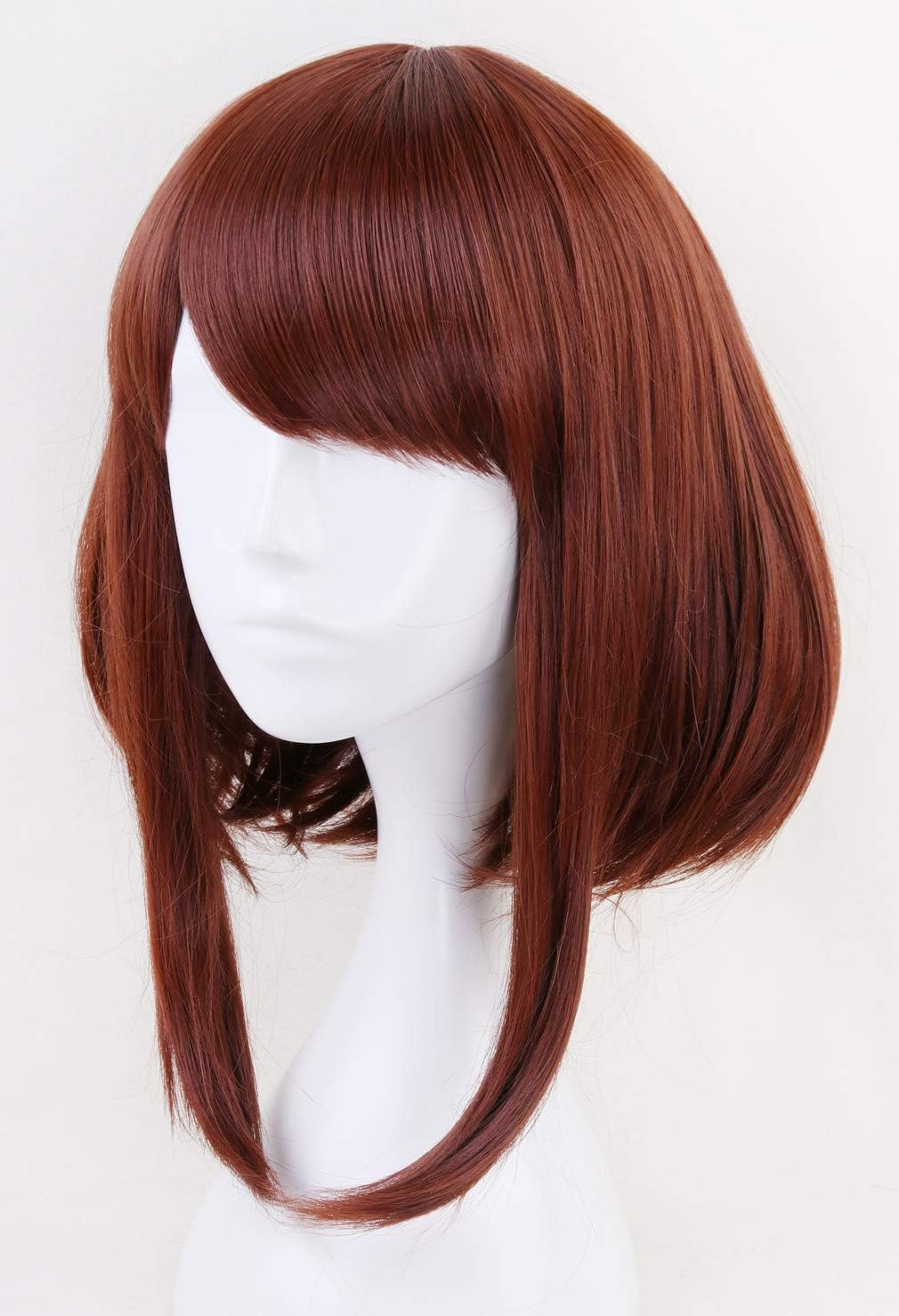 Topcosplay Wig Cosplay Wig Anime Short Wig Green Black for Halloween, Costume, Carnival, Fancy Dress (Brown) image number 1