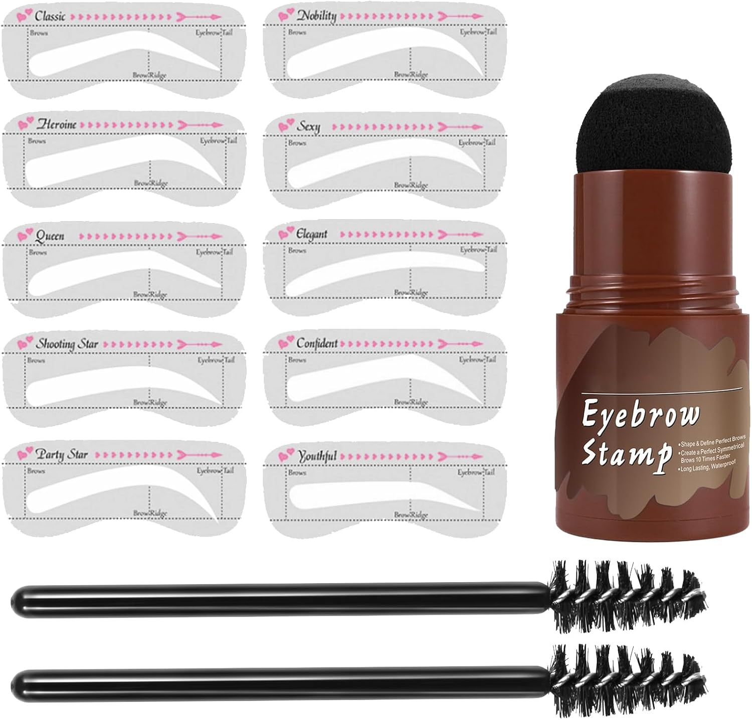 Eyebrow Stencils for Older Women, Eyebrow Template Brow Stencil, E-Yebrow Stencils, Brow Charm for Home, Outdoor, Women, Girl, Beginners, Important Occasion