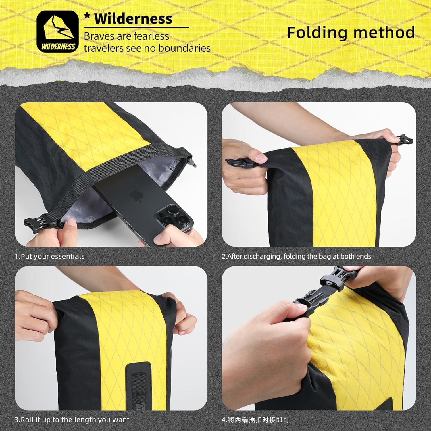 Rhinowalk Bike Front Fork Bag Waterproof Bike Pannier Saddle Bag 6.5L for E-Scooter Mountain Bike Road Bike Accessories-Black(1 Pcs) image number 4