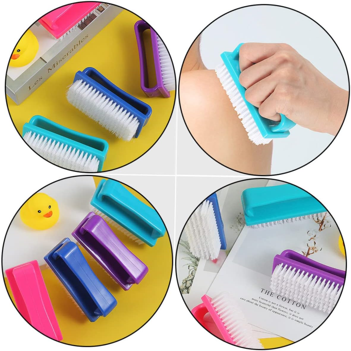 Beaupretty 4Pcs Fingernail Brush Gel Remover Cleaning Brush for Nails Easy to Use Gentle Nails Random Color image number 5