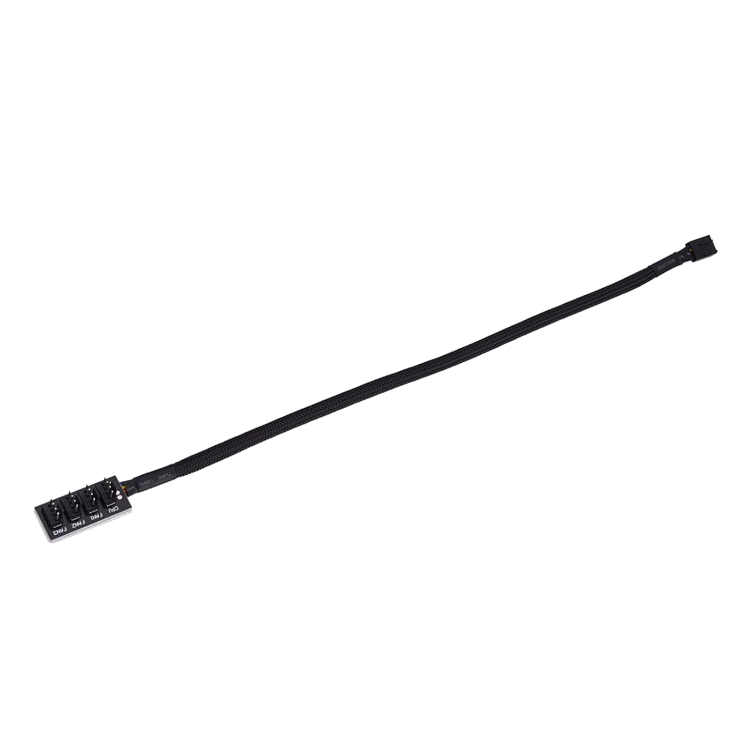4-Pin Case Fan Connector Cable Extender with PWM Function, Black Sleeved 4 Way Splitter Hub for CPU Fans, Supports Speed Control, Compatible with 3-Pin / 4-Pin, for Tech Enthusiasts image number 3