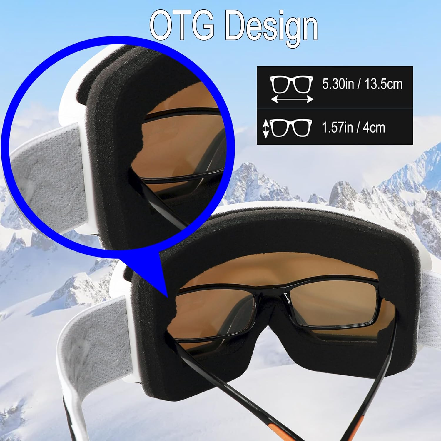 OUTDOOR SPARTA Snow Sports Goggles- Helmet Compatible Ski Goggles for Men & Women with 100% UV Protection