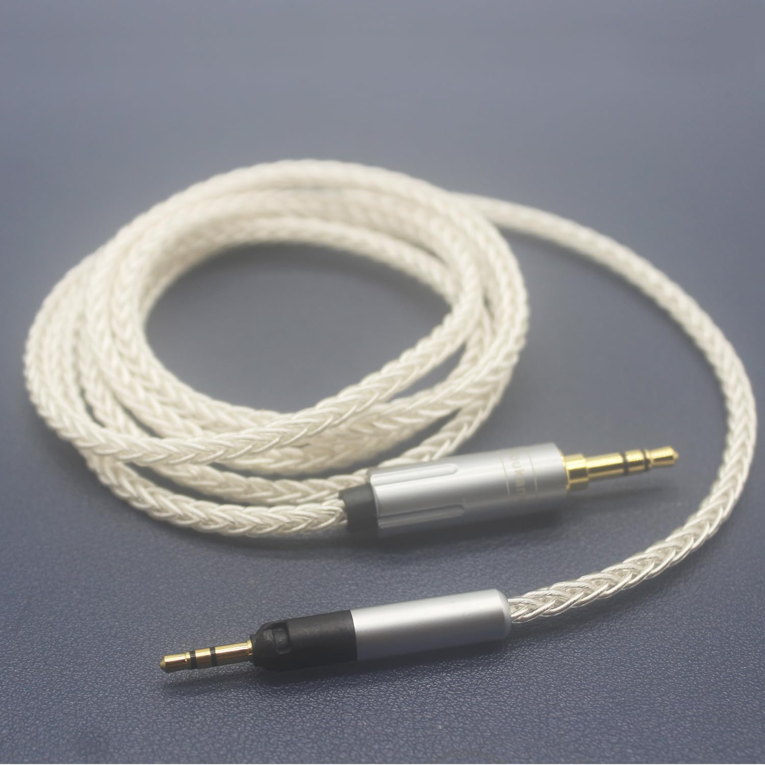 Youkamoo 3.5Mm 8 Core Silver Plated Braided Replacement Upgrade Cable Compatible for Sennheiser HD598 HD558 HD518 Hd598Cs HD599 HD569 HD579 Headphones 2M image number 3