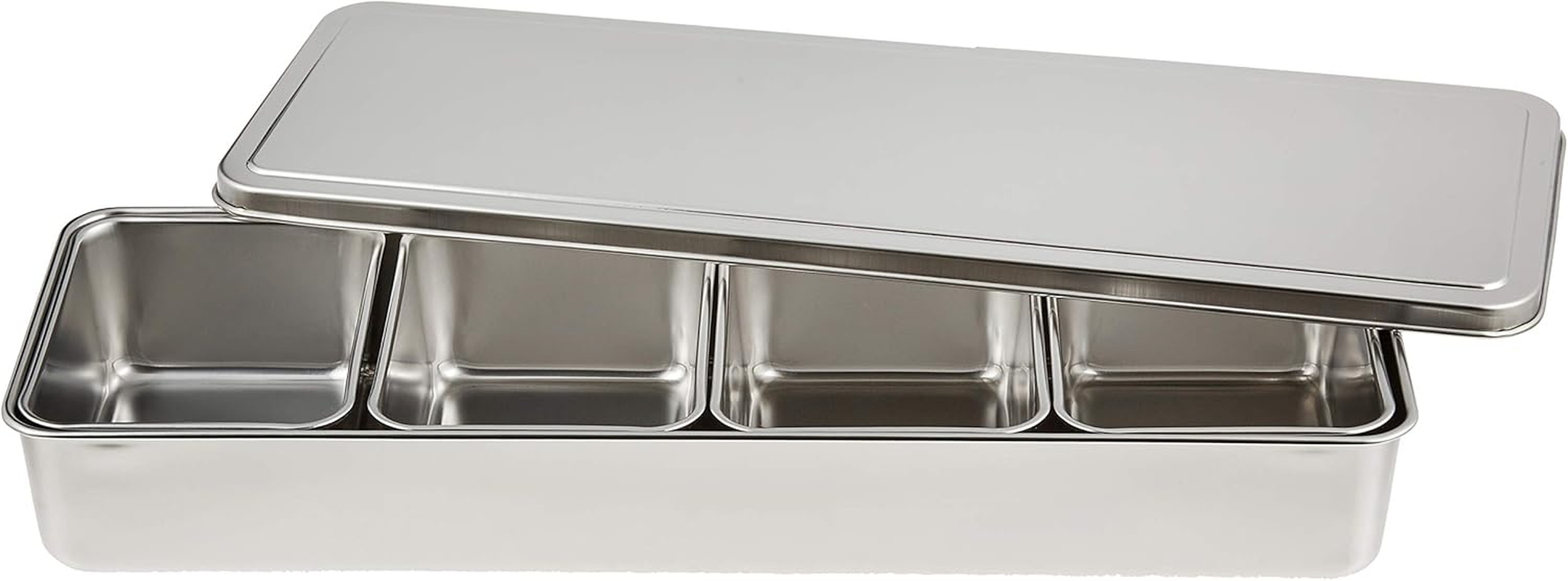 Endo Shoji TKG AYK11004 Seasoning Condiment Container, Length 17.1 X 5.7 X 2.4 Inches (435 X 145 X 60 Mm), Storage Container, Various Uses, Made of Rust Resistant Stainless Steel, Hygienic, Commercial image number 2