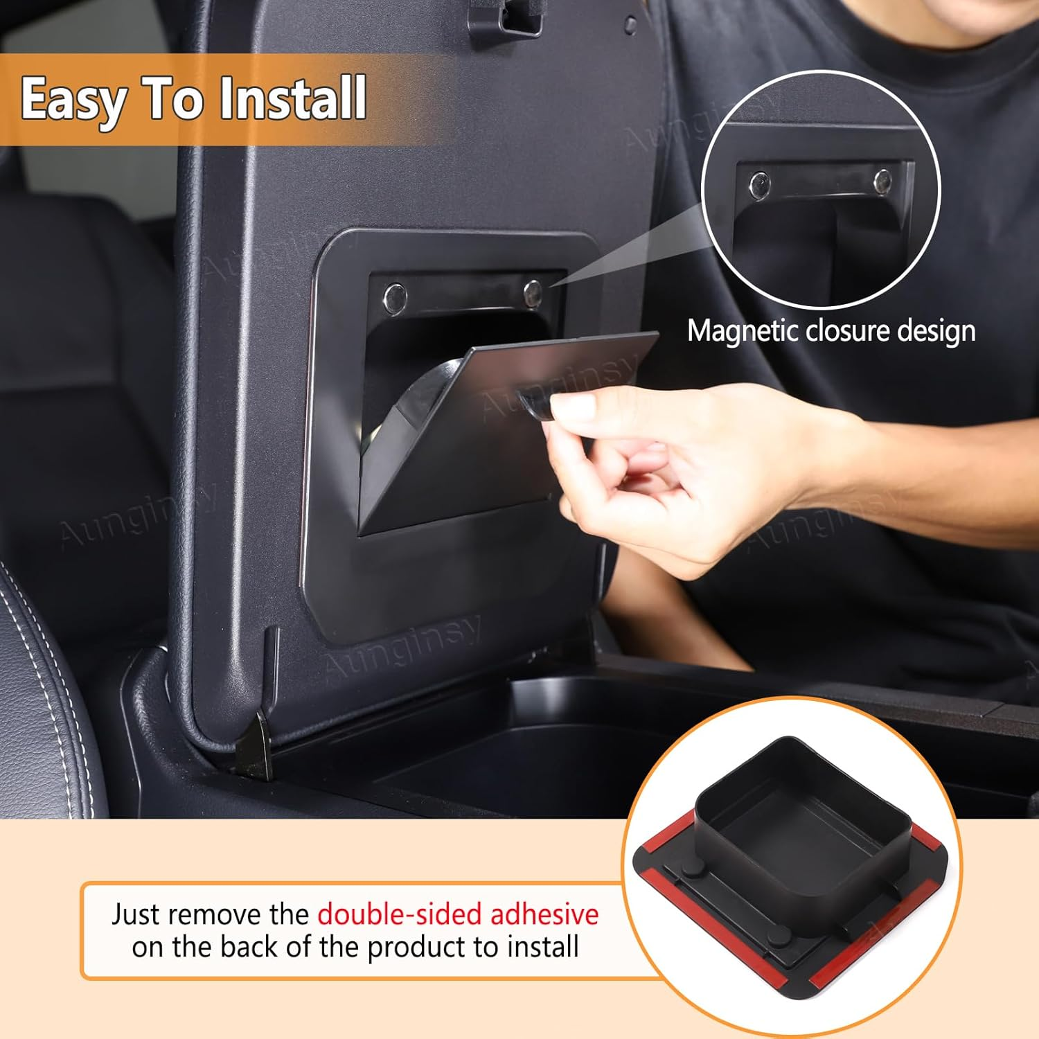 Car Armrest Hidden Storage Box Fit Toyot@ Land Cruiser 250 Prado 2024 2025 Center Console Handrail Privacy Storage Box Organizer Tray Armrest Storage Box Container Insert Pallet Manager Accessories image number 4