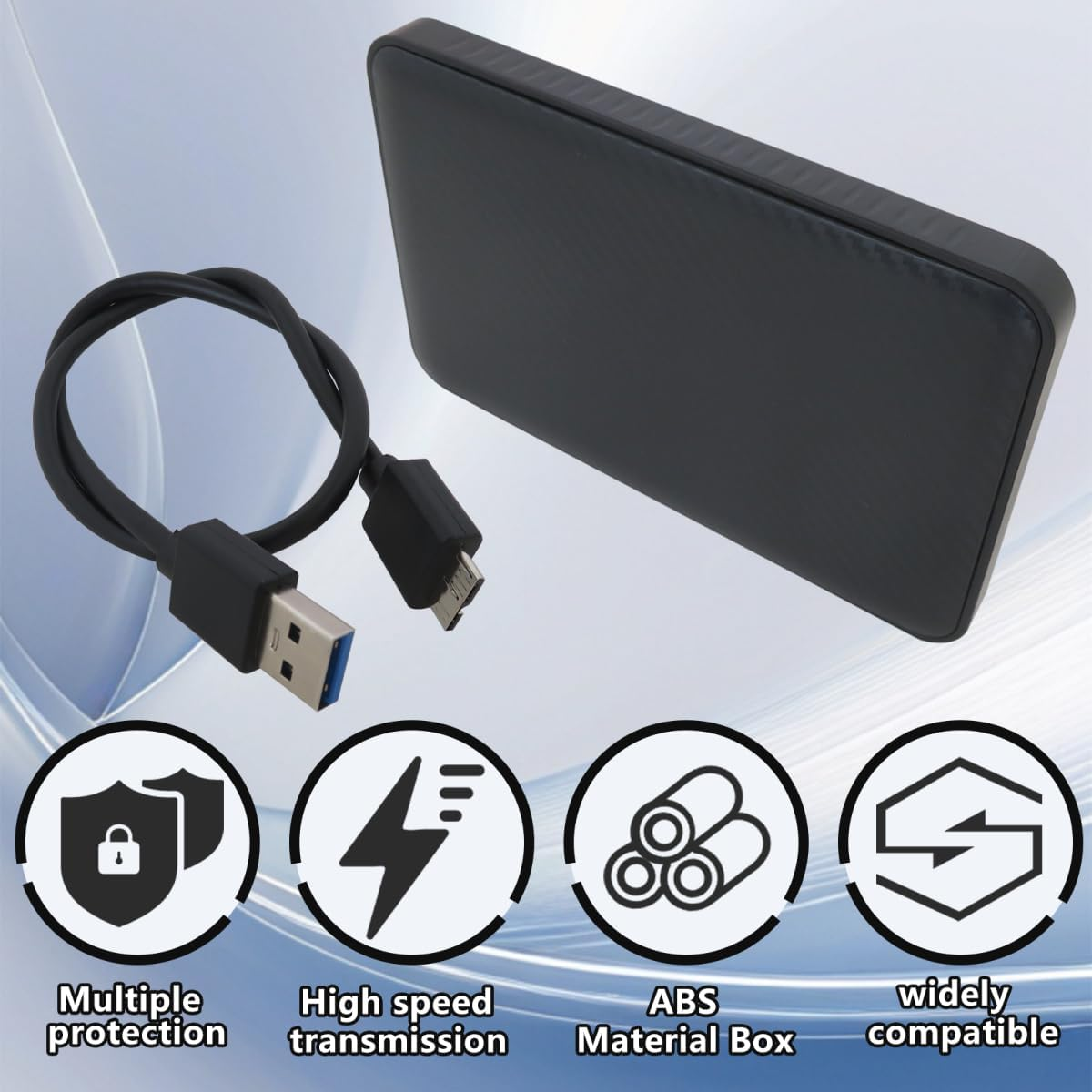 New Upgraded 500G External Hard Drives-Usb 3.0 Portable HDD Ultra Slim -5Gbps High Speed Hard Drive Compatible for Ps4/Xbox One/Windows/Linux/Mac/Android image number 4