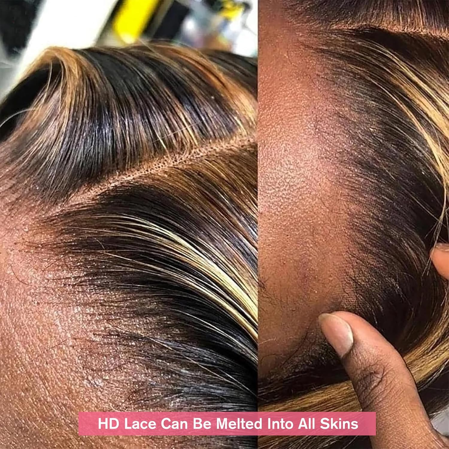 Highlight 2/27 13X4 Lace Front Human Hair Brazilian Hair 150% Density Highlight Color Wavy Glueless Human Hair for Women 50Cm (50Cm)