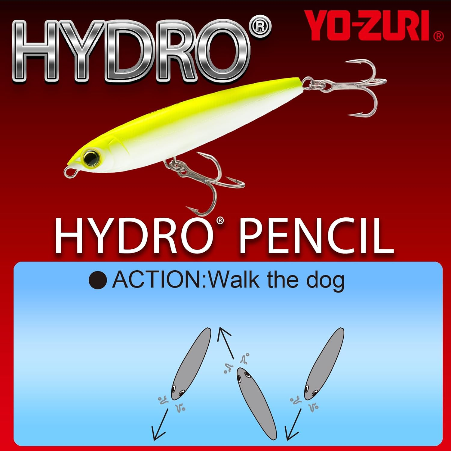 Yo-Zuri Hydro Pencil Floating - Black/Silver image number 3