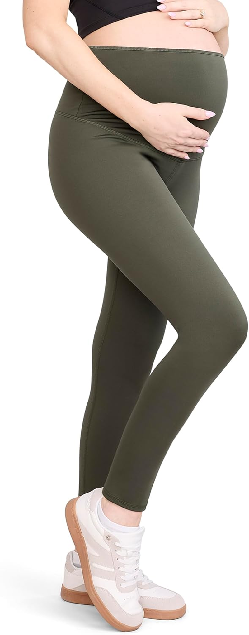 Motherhood Maternity Women'S over the Belly Workout Activewear Pregnancy Leggings