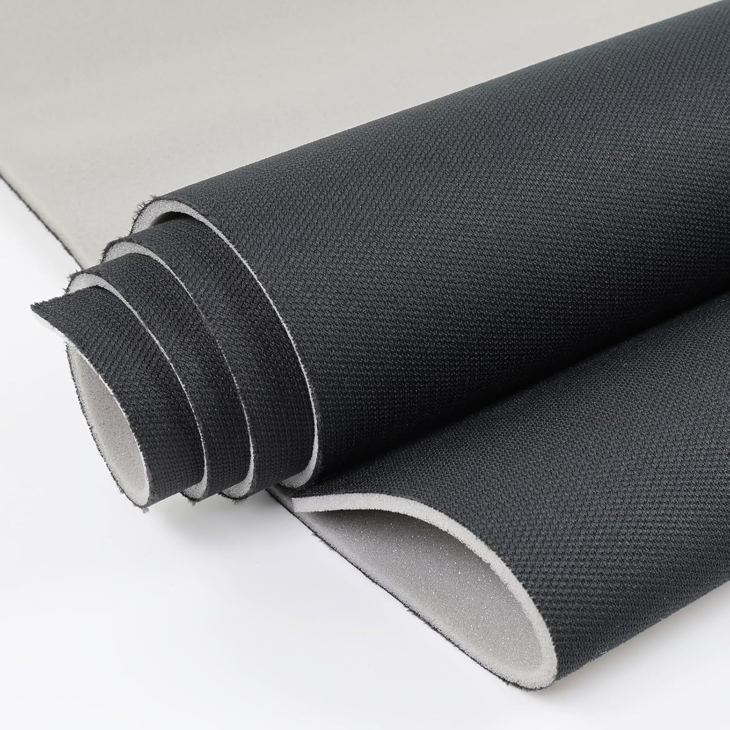 Uexplore-Oz Headliner Fabric - Flat Knit Headliner Roof Lining Mesh Type with 3Mm Foam Backing, Car Interior Replacement Headliner Material for Ute SUV RV Caravan Sedan Hatchback (Black, 1.5M &times; 2.4M)