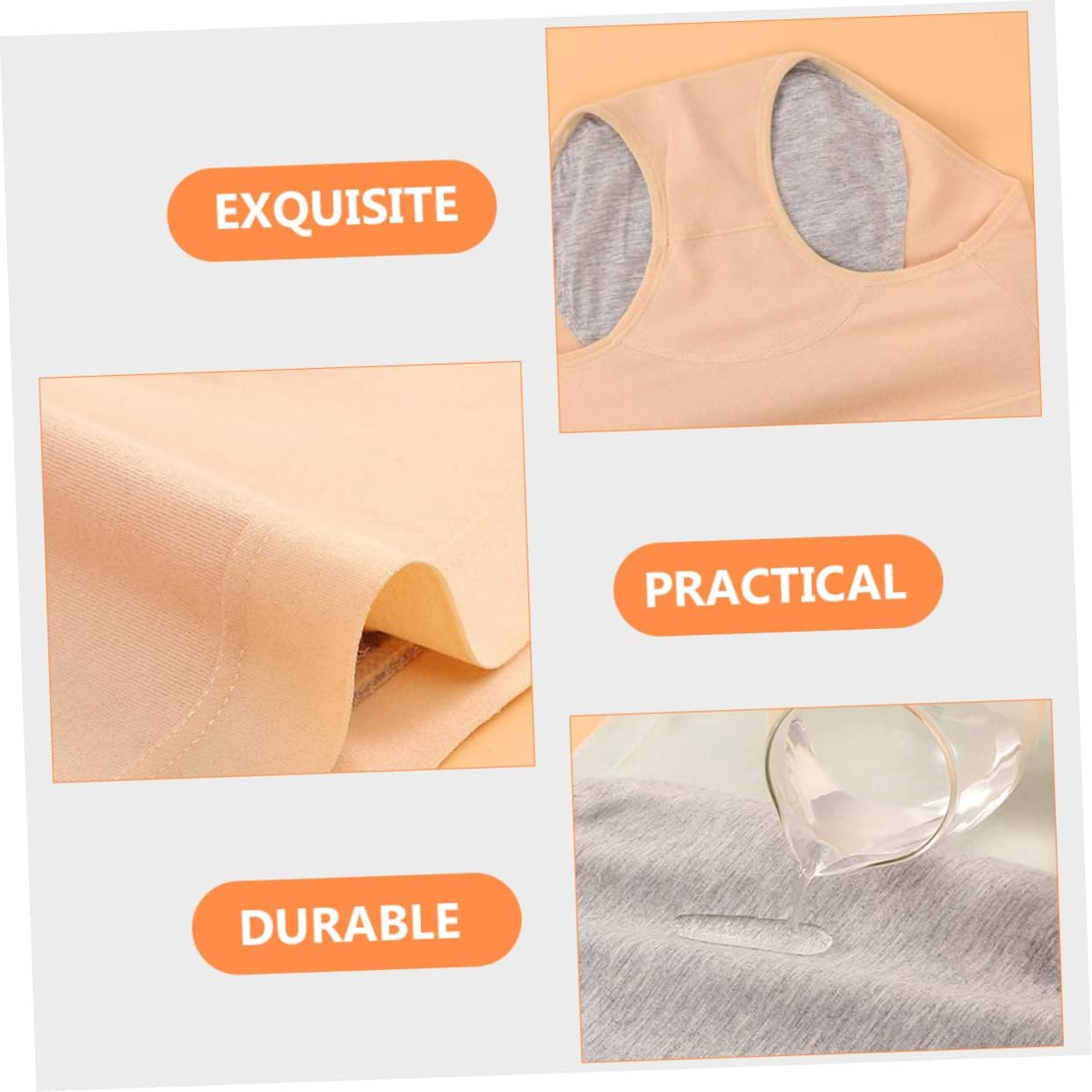 3Pcs Women'S High Waist Cotton Panties Leak Sanitary Underwear for Menstrual Comfort Breathable and Comfortable for Postpartum image number 4