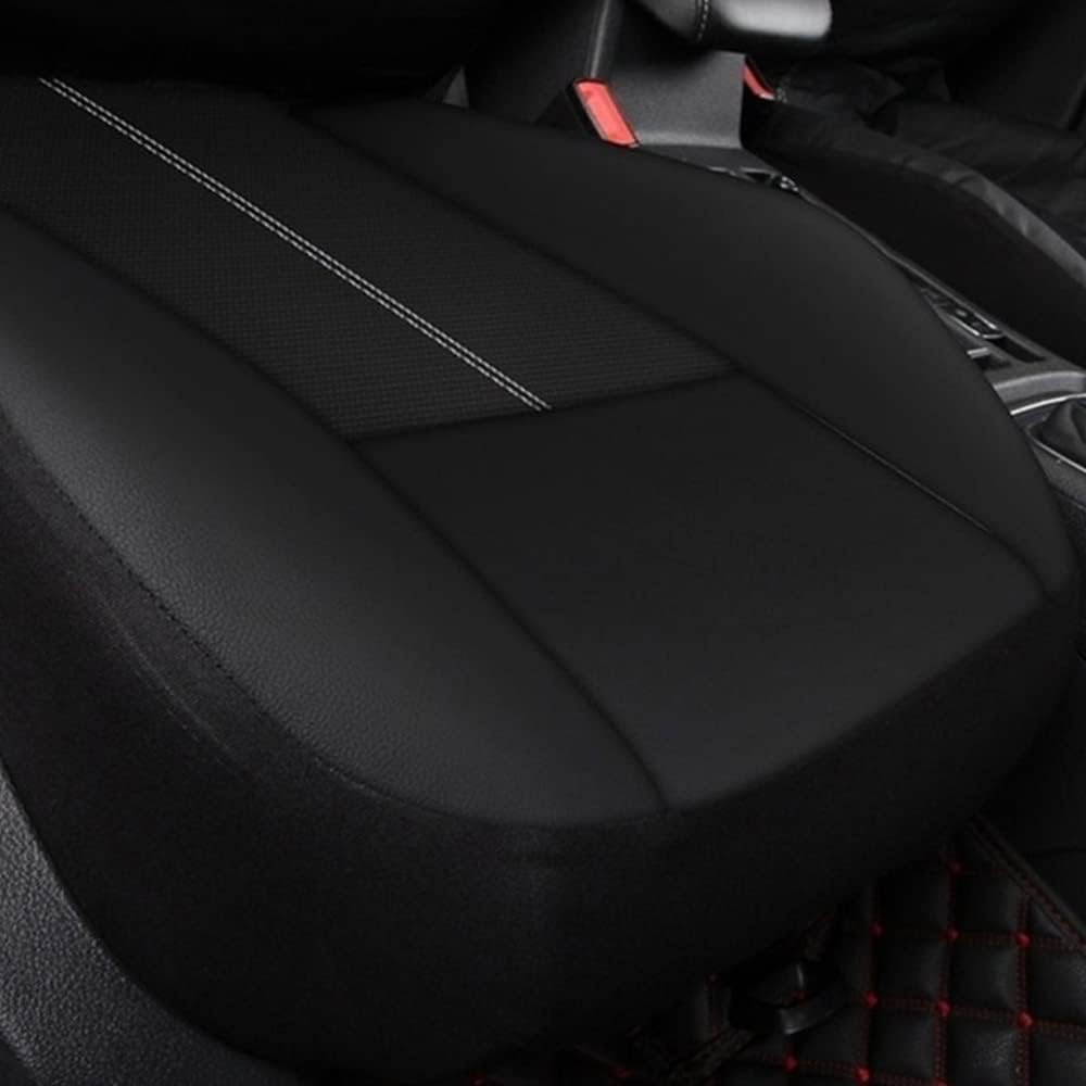 Universal Car PU Leather Front Car Seat Covers Fine Quality Back Bucket Car Seat Cover Auto Interior Car Seat Protector Cover Black 2 image number 6