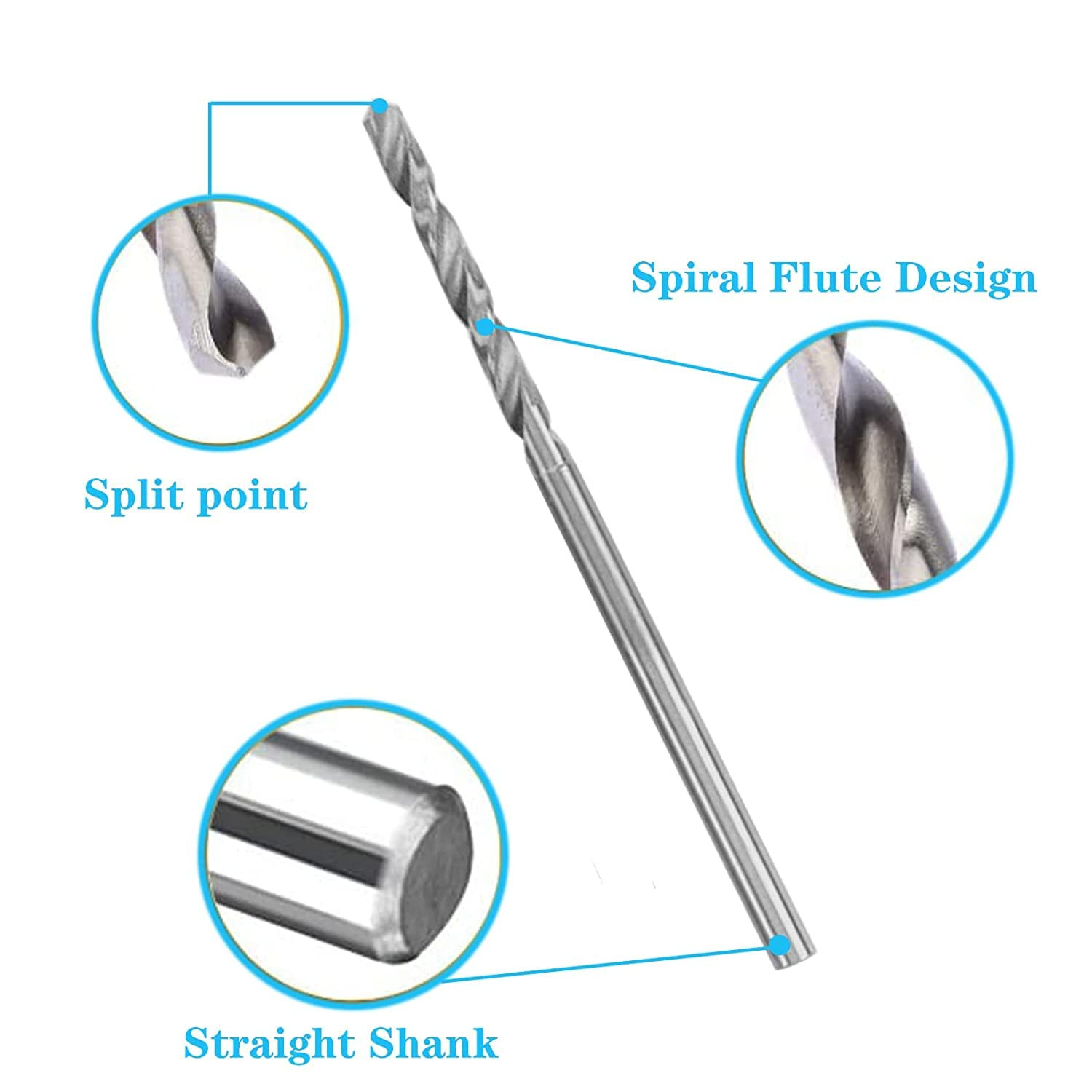 12Pcs Mini Twist Drill Bit Set, Micro Engraving Drill Bits, HSS 2.35Mm Shank Titanium Coated 0.5Mm to 2.0Mm Tiny Drill Bit Hole Drilling Tool for DIY Resin Jewelry Amber Beads image number 1
