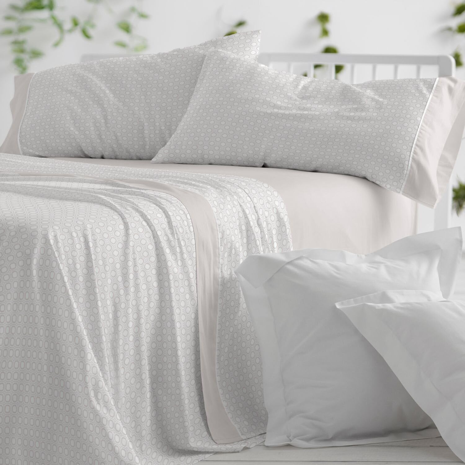 Burrito Blanco | Bedding Set | 90 Cm Bed (+ Sizes Available) | 100% Cotton | Design 624 | Stone Colour (90 X 190/200 Cm) image number 3