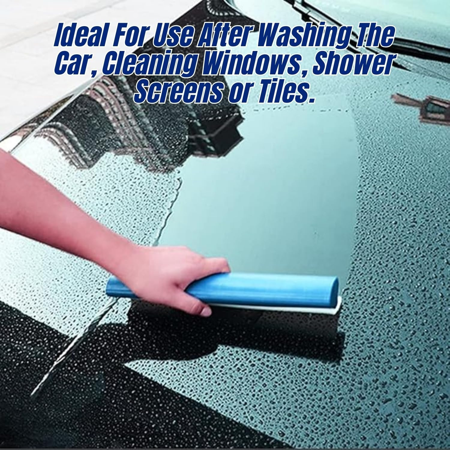 HOMESHOPA Flexible Silicone Water Blade Squeegee Window Wiper Car Glass Drying T-Bar Quick Water Remover from Windscreen Professional Cleaning