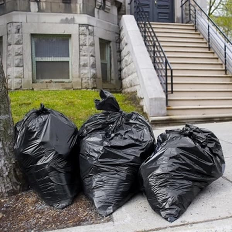 Garbage Bags 18L, 54 X 45 Cm - 1 Pack of 50Pcs Black Rubbish Bin Liners - 10 Microns Standard-Grade Thickness - Waste Bags for Kitchen, Bathrooms, Household & Cleaning image number 5