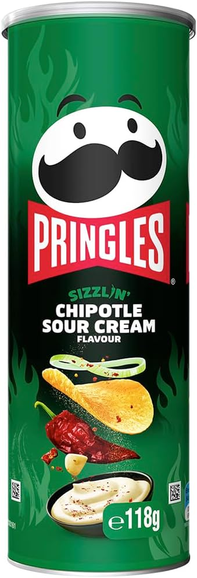 Pringles Sizzlin' Chipotle Sour Cream Potato Chips, 12 Pack (12X118G) image number 2