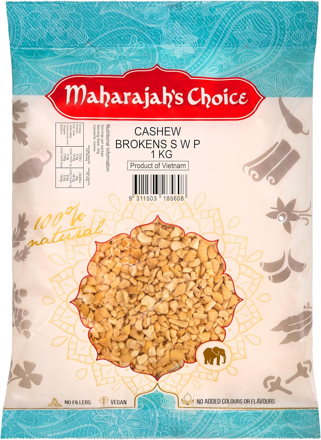 Maharajah'S Choice Small White Cashew Pieces, 1 Kg