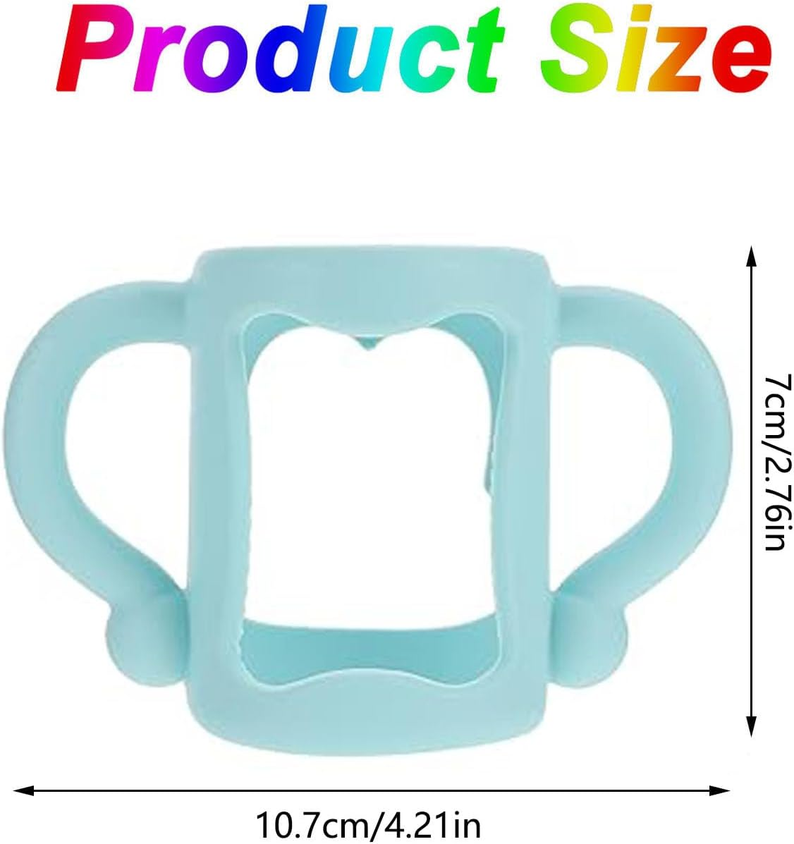 Mtxorvix 3-Pack Silicone Baby Bottle Handles with Wide Neck Design - Transitional Sippy Cup Grips for Infants, Easy-Grip Textured Surface, Leakproof & Bpa-Free (Pink, Light Blue, White) image number 6